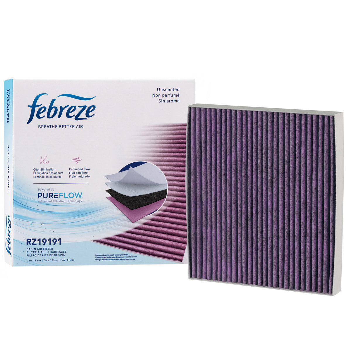 Febreze Odor Control Cabin Air Filter by PUREFLOW RZ19191 | Fits