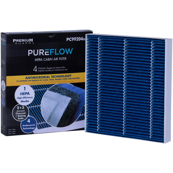 PUREFLOW 2022 Audi TT RS Quattro Cabin Air Filter with HEPA and Antibacterial Technology, PC99204HX