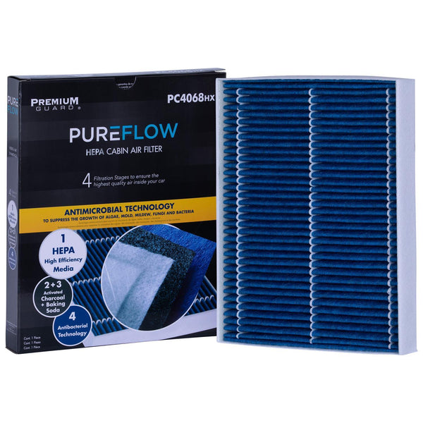 PUREFLOW 2014 Lincoln MKS Cabin Air Filter with HEPA and Antibacterial Technology, PC4068HX