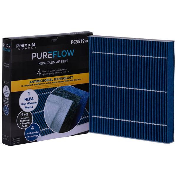 PUREFLOW 2019 Honda Ridgeline Cabin Air Filter with HEPA and Antibacterial Technology, PC5519HX