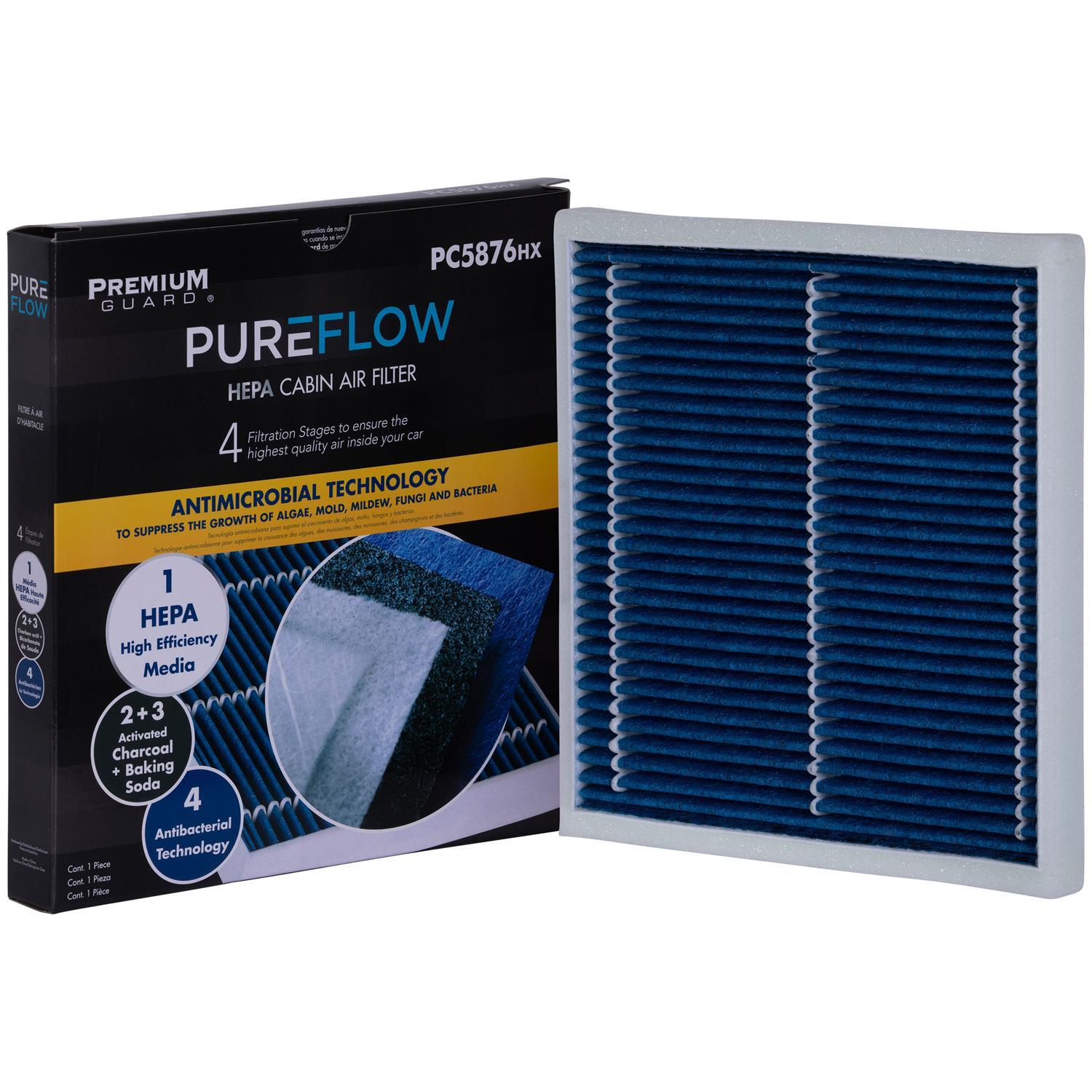 PUREFLOW 2010 Ford Edge Cabin Air Filter with HEPA and Antibacterial Technology, PC5876HX