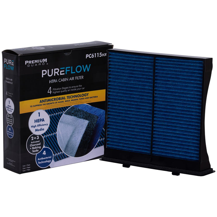 PUREFLOW 2021 Subaru WRX STI Cabin Air Filter with HEPA and Antibacterial Technology, PC6115HX