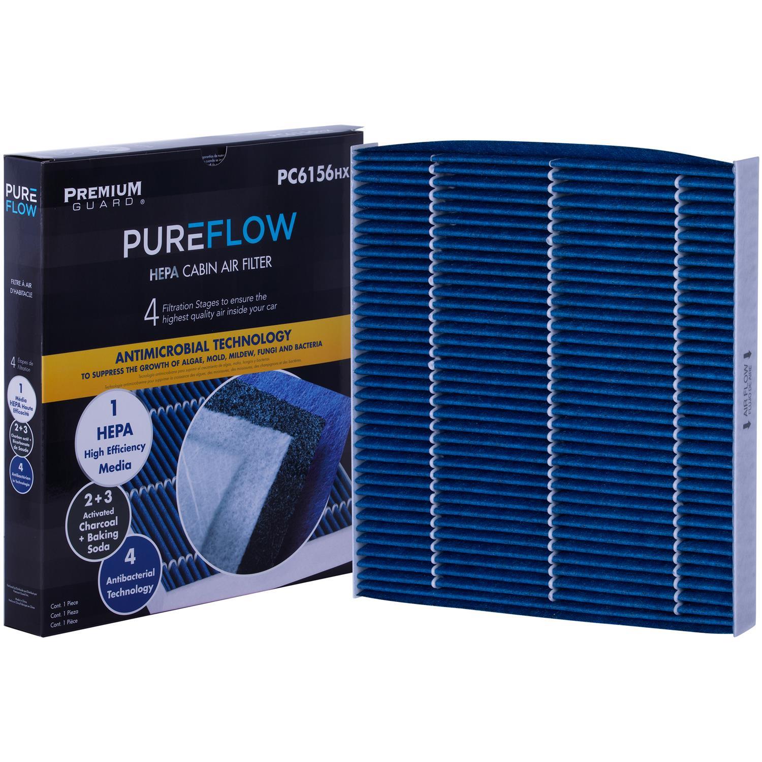PUREFLOW 2027 Dodge Durango Cabin Air Filter with HEPA and Antibacterial Technology, PC6156HX