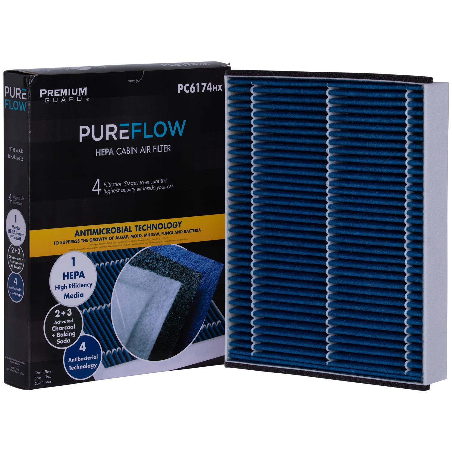 PUREFLOW 2018 Ford Transit Connect Cabin Air Filter with HEPA and Antibacterial Technology, PC6174HX