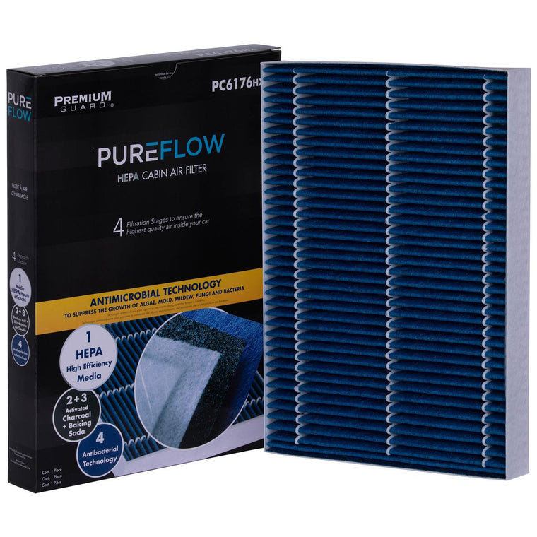 PUREFLOW 2011 Dodge Challenger Cabin Air Filter with HEPA and Antibacterial Technology, PC6176HX