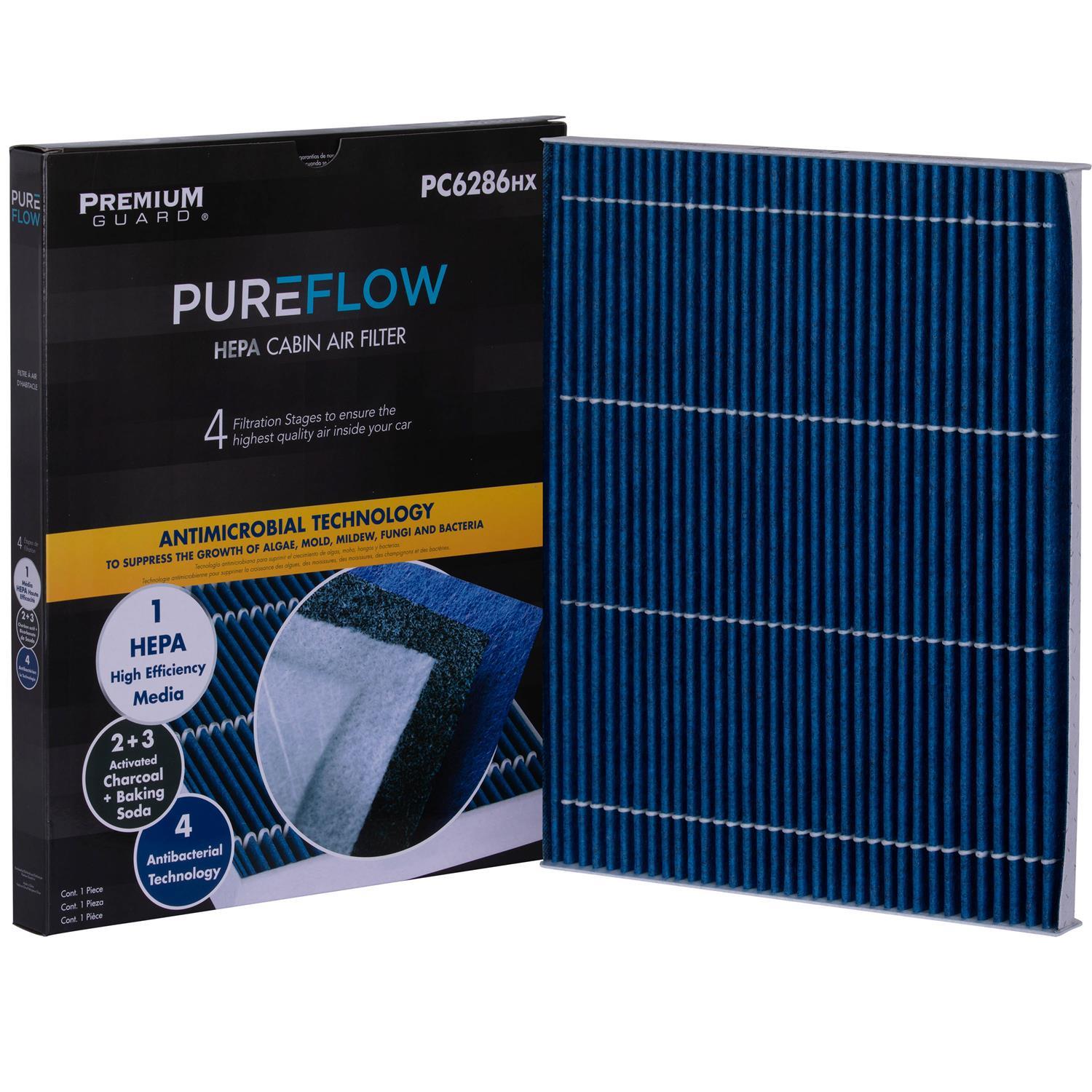PUREFLOW 2017 Lincoln Continental Cabin Air Filter with HEPA and Antibacterial Technology, PC6286HX