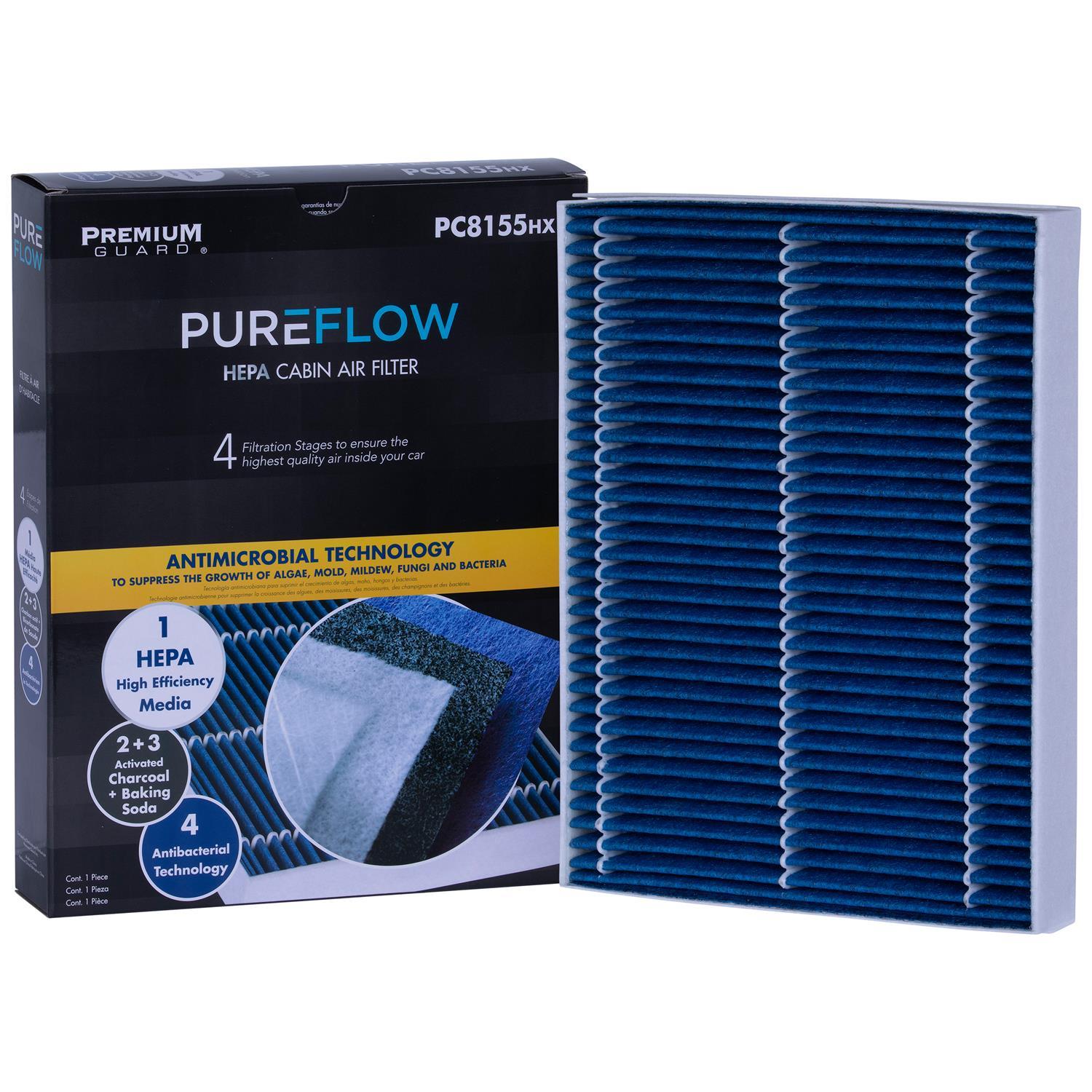 PUREFLOW 2016 Ford Mustang Cabin Air Filter with HEPA and Antibacterial Technology, PC8155HX