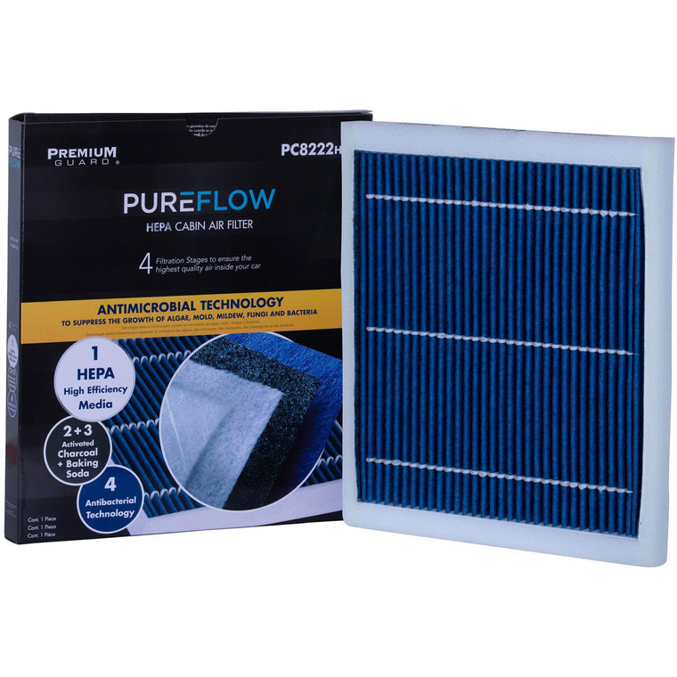 PUREFLOW 2003 Toyota Highlander Cabin Air Filter with HEPA and Antibacterial Technology, PC8222HX