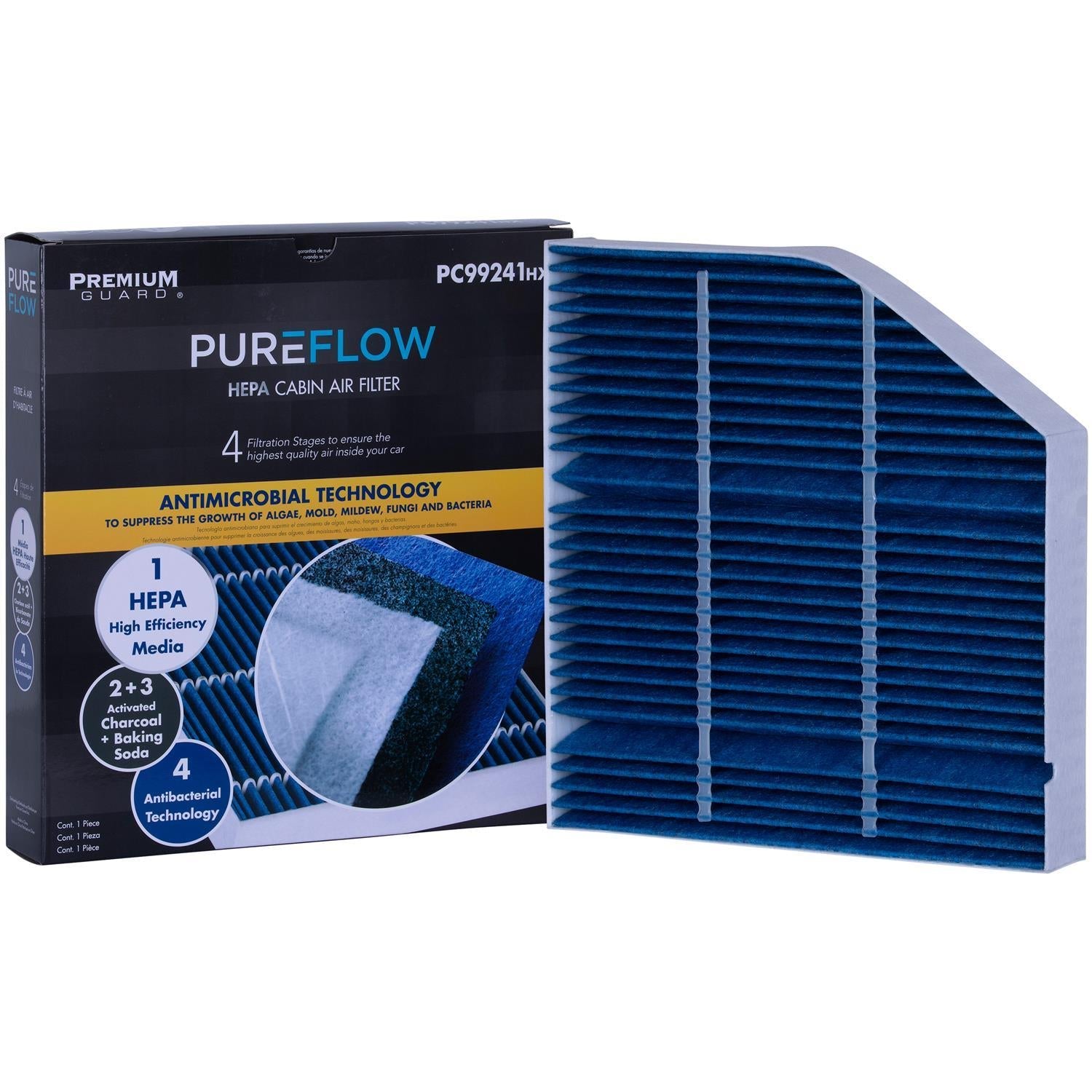 PUREFLOW 2026 Mercedes-Benz GLS63 AMG Cabin Air Filter with HEPA and Antibacterial Technology, PC99241HX