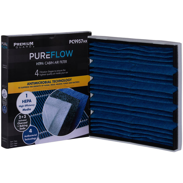 PUREFLOW 2008 Chevrolet Silverado 2500 HD Cabin Air Filter with HEPA and Antibacterial Technology, PC9957HX