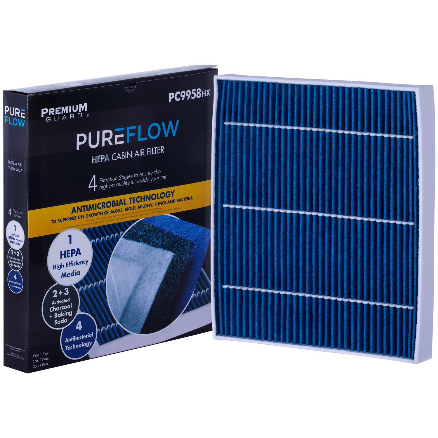 PUREFLOW 2019 GMC Sierra 1500 Limited Cabin Air Filter with HEPA and Antibacterial Technology, PC9958HX