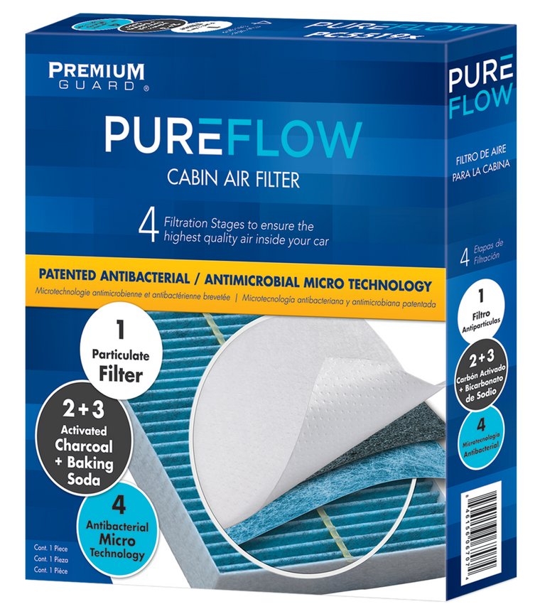 PUREFLOW 2027 Audi A8 Quattro Cabin Air Filter with Antibacterial Technology, PC99334X