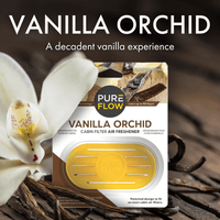 Load image into Gallery viewer, PUREFLOW Cabin Filter Air Freshener with Odor Eliminator – Fits on Most Car, Truck, and SUV Cabin Air Filters - Vanilla Orchid