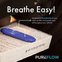 Load image into Gallery viewer, PUREFLOW Cabin Filter Air Freshener with Odor Eliminator – Fits on Most Car, Truck, and SUV Cabin Air Filters - New Car