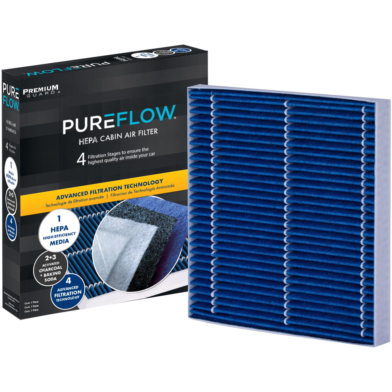 PUREFLOW 2015 Ram 5500 Cabin Air Filter with HEPA and Antibacterial Technology, PC4313HX