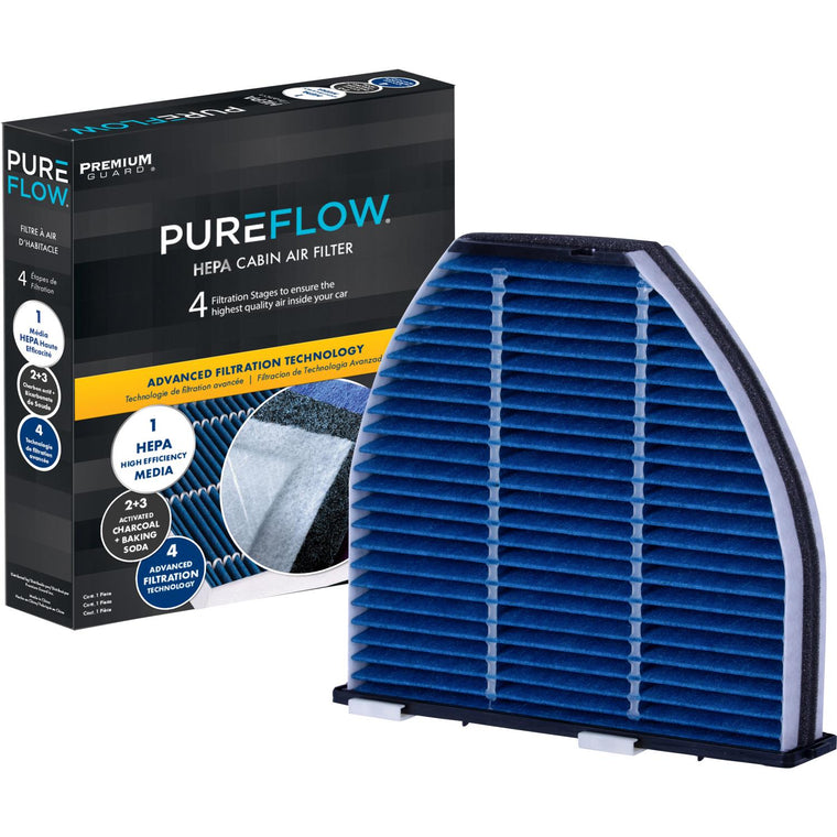 PUREFLOW 2018 Mercedes-Benz CLS400 Cabin Air Filter with HEPA and Antibacterial Technology, PC5844HX