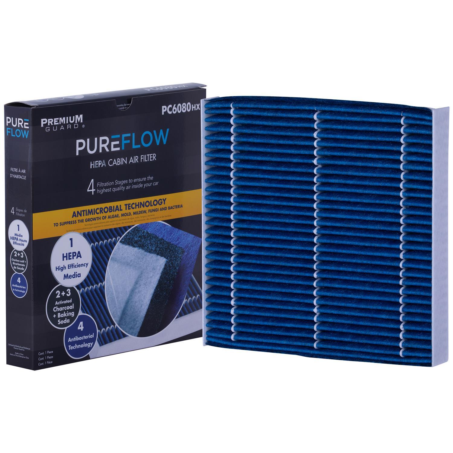 PUREFLOW 2027 Honda Prelude Cabin Air Filter with HEPA and Antibacterial Technology, PC6080HX
