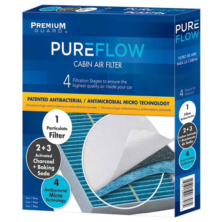 PUREFLOW 2026 Peugeot Partner Rapid Cabin Air Filter with Antibacterial Technology, PC6185X