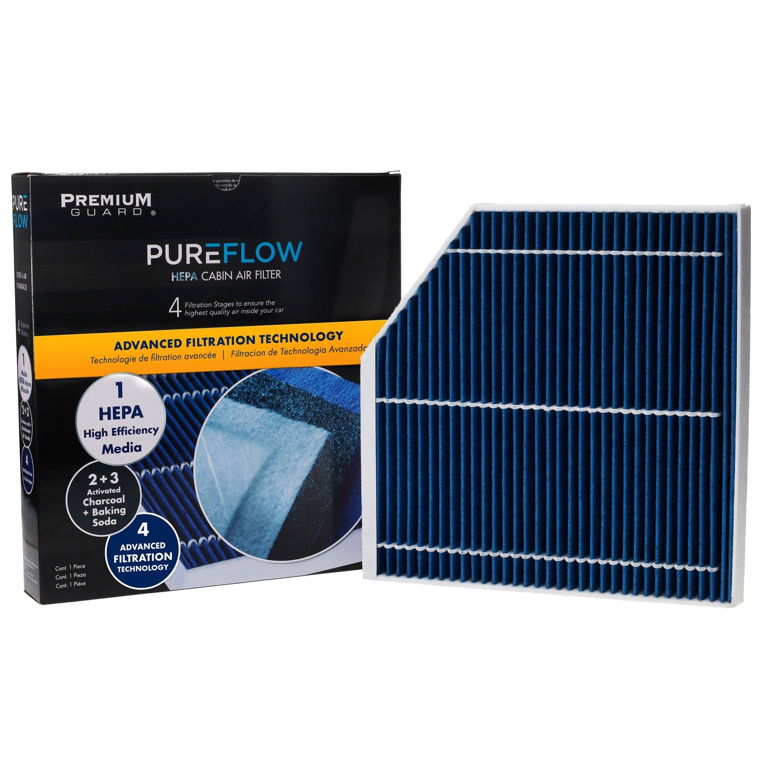 PUREFLOW 2018 Audi RS7 Cabin Air Filter with HEPA and Antibacterial Technology, PC4439HX