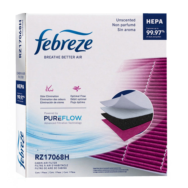 Febreze Odor Control HEPA Cabin Air Filter by PUREFLOW RZ17068H | Fits 2027 Mercedes-Benz GLE53 AMG SUV