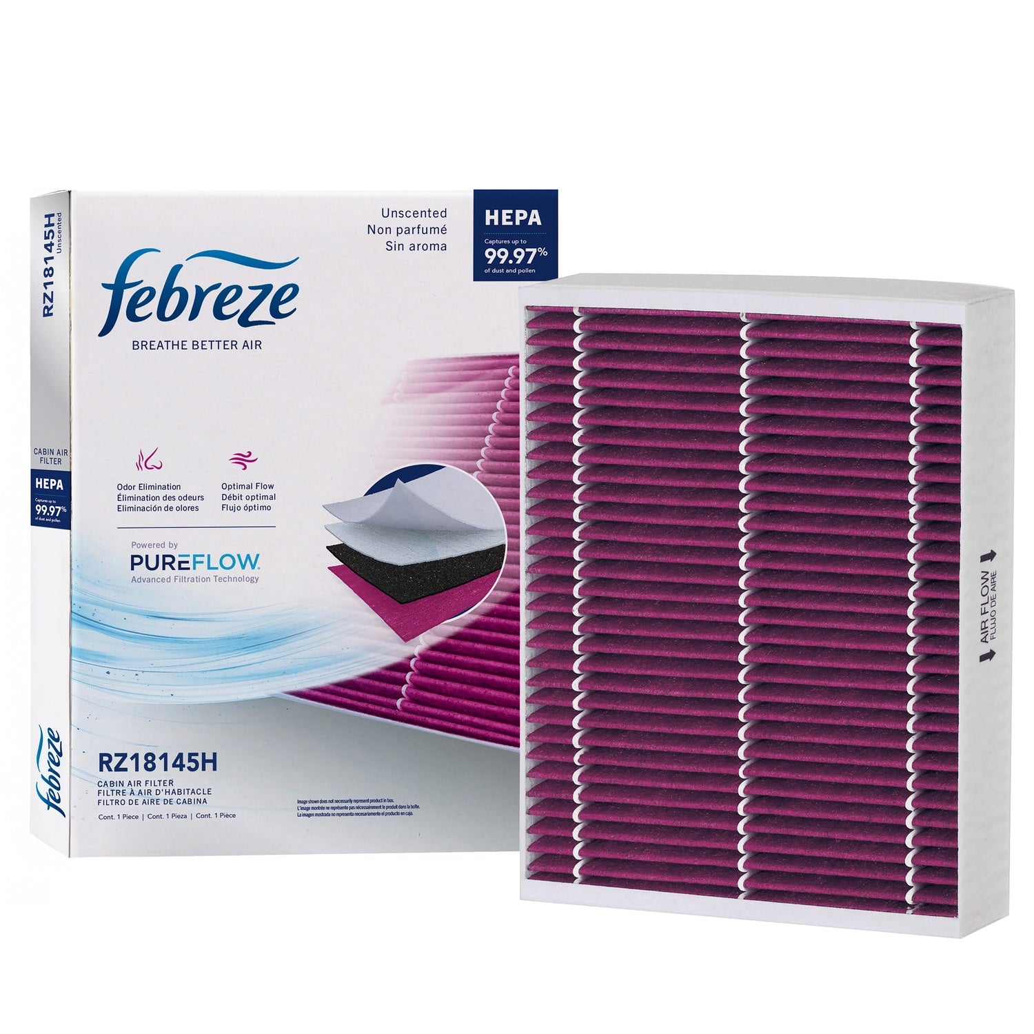Febreze Odor Control HEPA Cabin Air Filter by PUREFLOW RZ18145H | Fits 2019 Chevrolet Trax