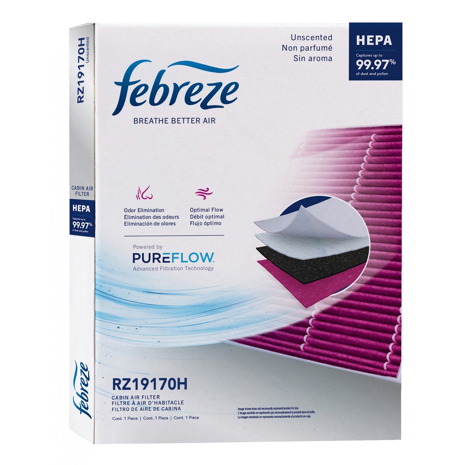 Febreze Odor Control HEPA Cabin Air Filter by PUREFLOW RZ19170H | Fits 2019 Ford Edge