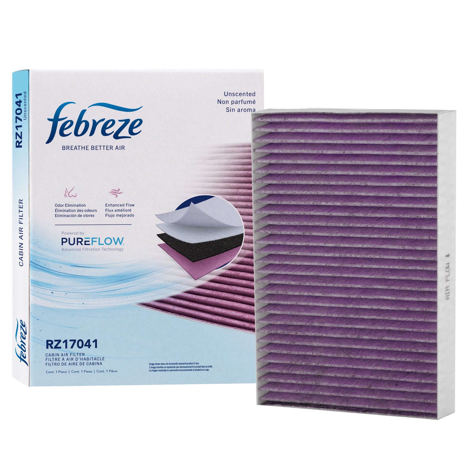 Febreze Odor Control Cabin Air Filter by PUREFLOW RZ17041 | Fits 2015 GMC Acadia