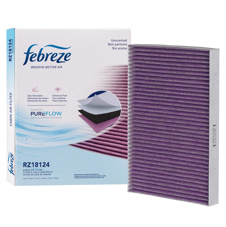 Febreze Odor Control Cabin Air Filter by PUREFLOW RZ18124 | Fits 2003 Audi A6 Quattro