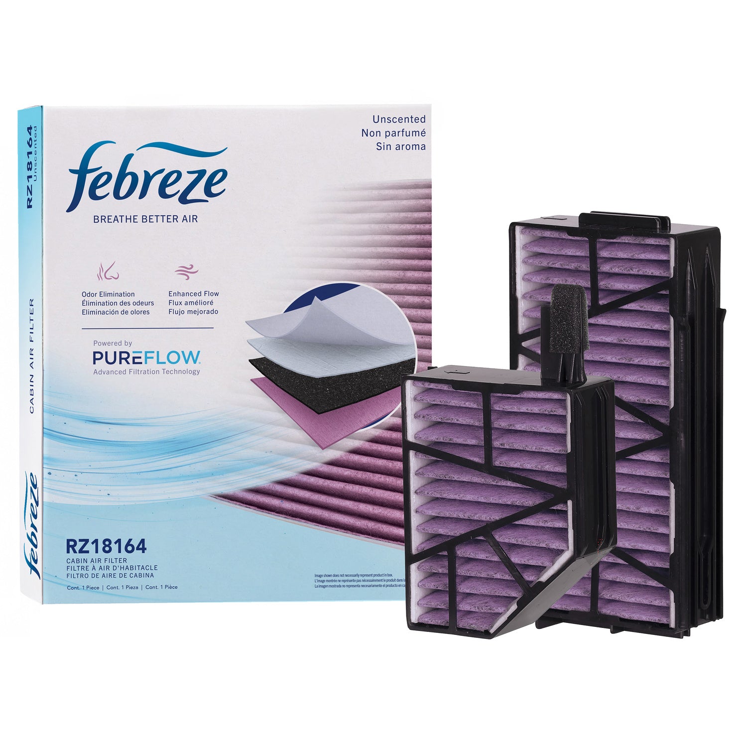 Febreze Odor Control Cabin Air Filter by PUREFLOW RZ18164 | Fits 2002 Subaru Outback