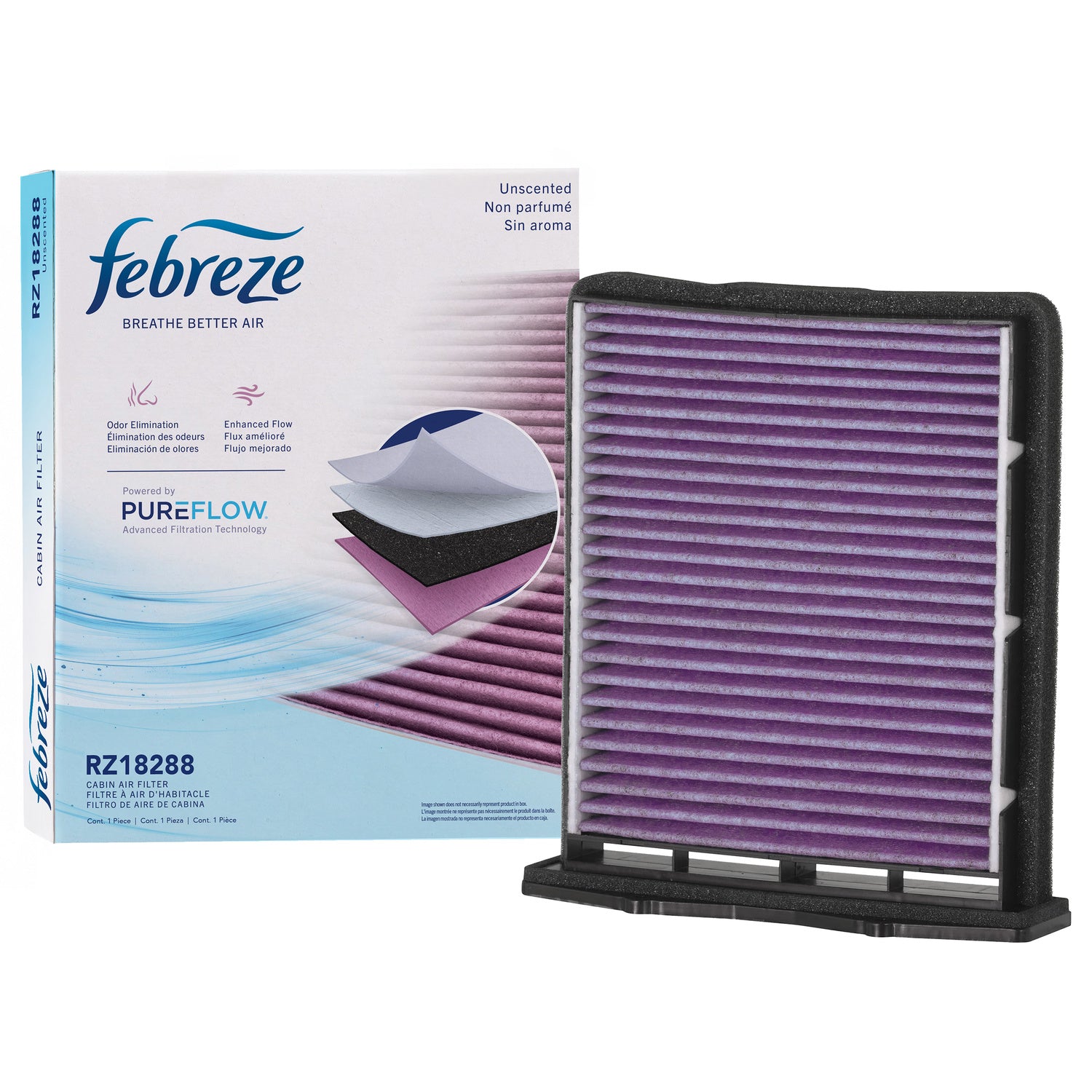 Febreze Odor Control Cabin Air Filter by PUREFLOW RZ18288 | Fits 2002 Land Rover Freelander