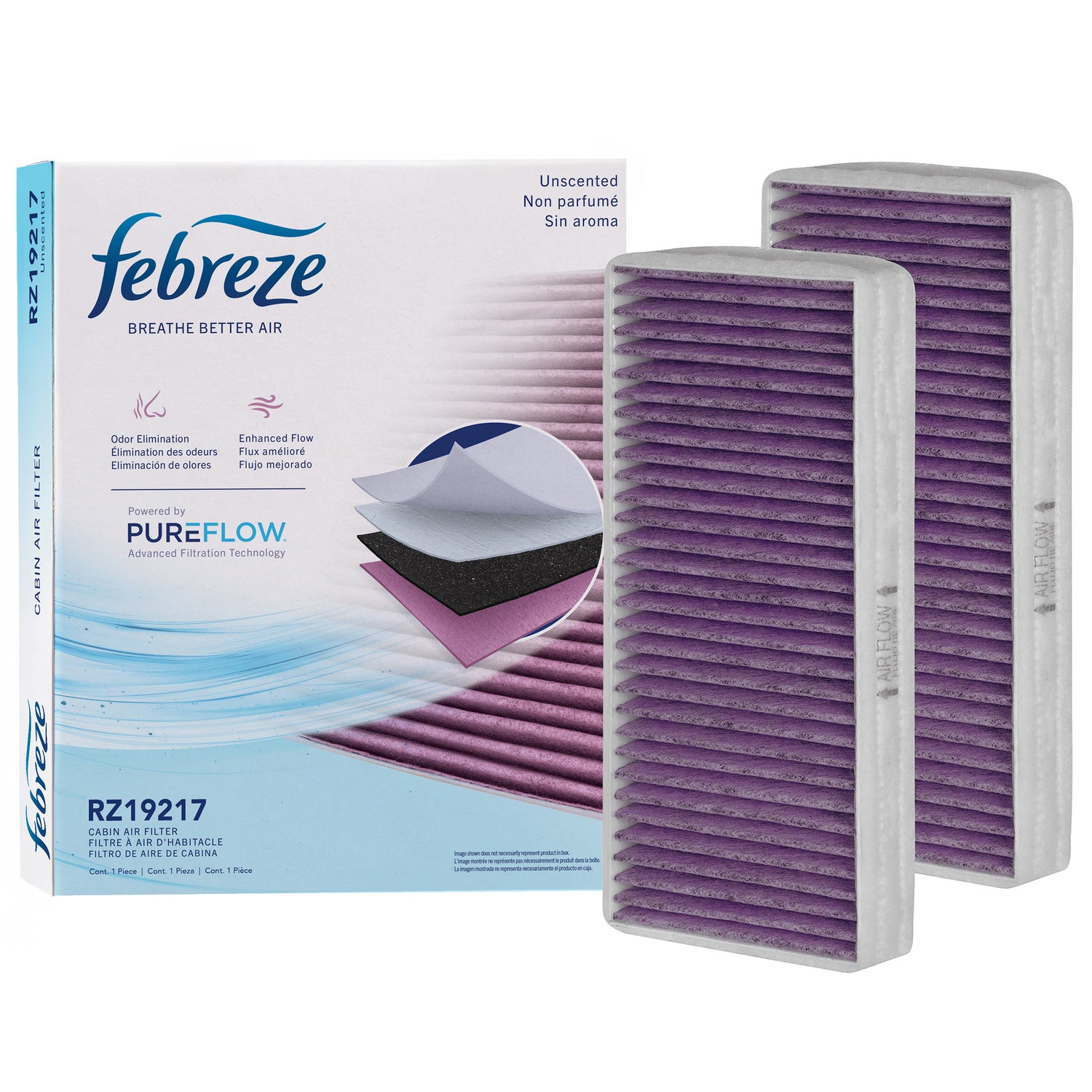 Febreze Odor Control Cabin Air Filter by PUREFLOW RZ19217 | Fits 2002 Mercedes-Benz E430