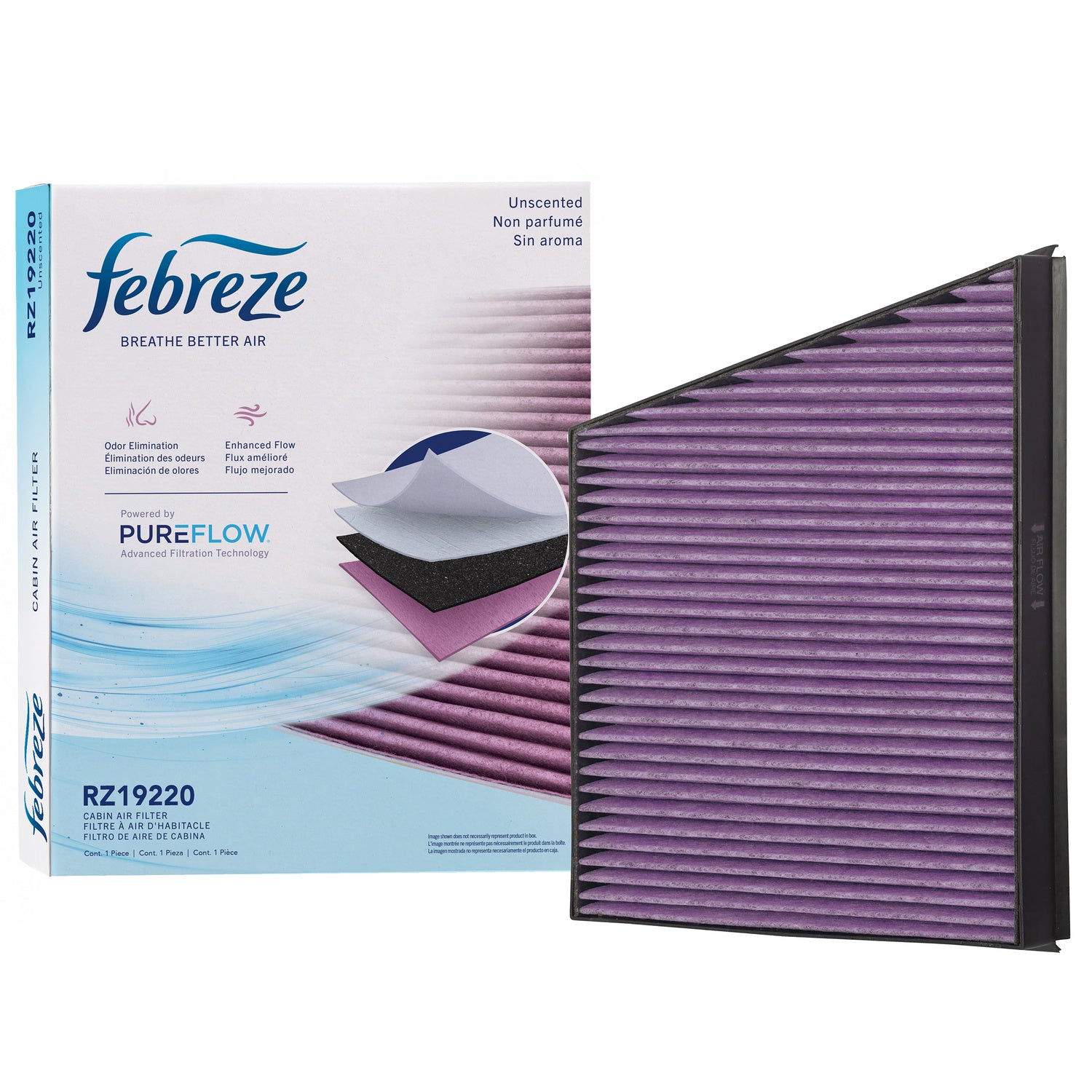 Febreze Odor Control Cabin Air Filter by PUREFLOW RZ19220 | Fits 2006 Mercedes-Benz E500