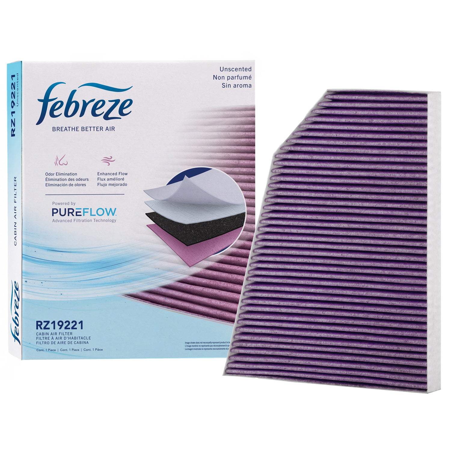 Febreze Odor Control Cabin Air Filter by PUREFLOW RZ19221 | Fits 2019 Tesla X