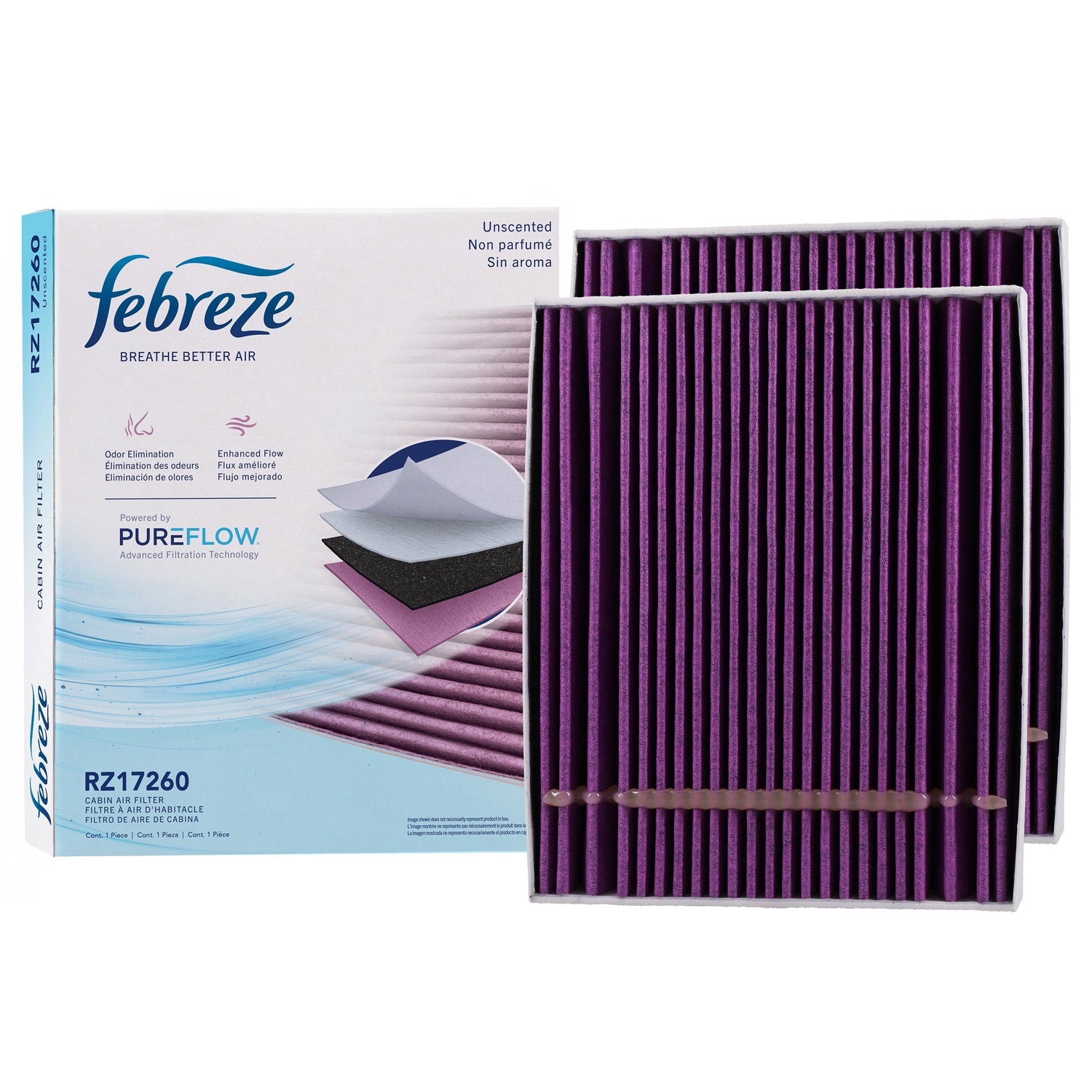 Febreze Odor Control Cabin Air Filter by PUREFLOW RZ17260 | Fits 2026 Mercedes-Benz EQE 320