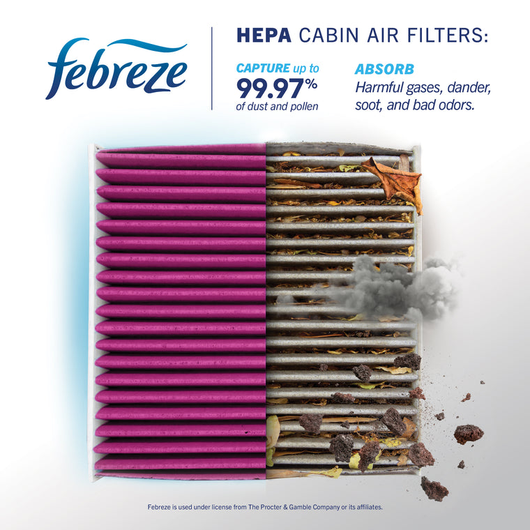 Febreze Odor Control HEPA Cabin Air Filter by PUREFLOW RZ18108H | Fits 2024 Chevrolet Silverado 1500