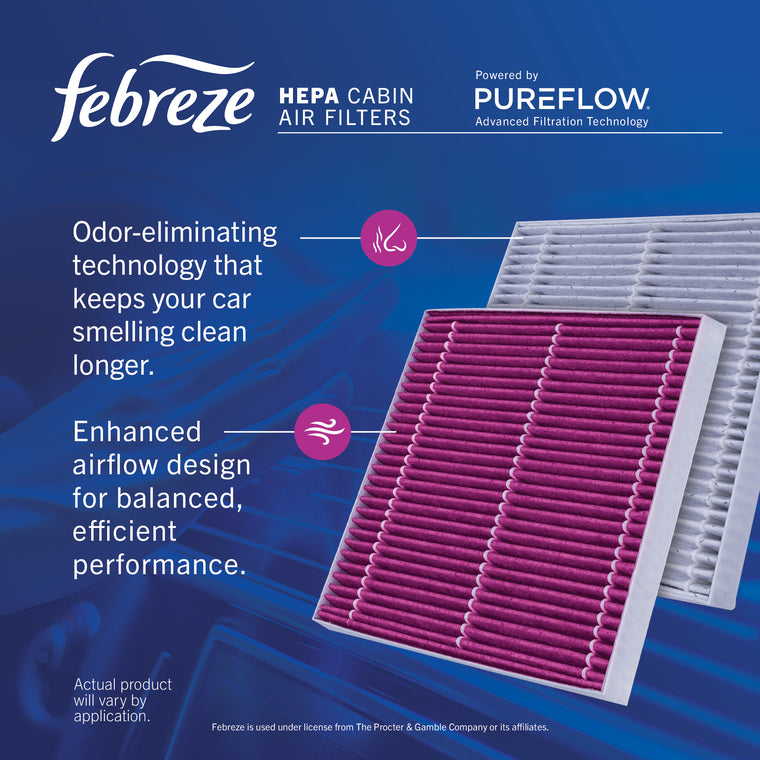 Febreze Odor Control HEPA Cabin Air Filter by PUREFLOW RZ18108H | Fits 2026 Cadillac Escalade ESV
