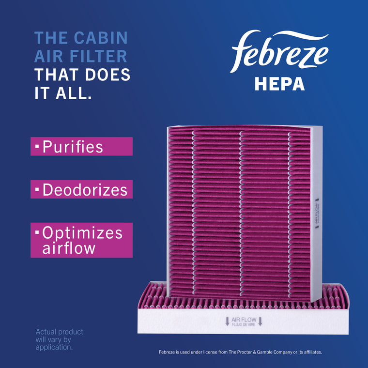 Febreze Odor Control HEPA Cabin Air Filter by PUREFLOW RZ19300H | Fits 2024 Mercedes-Benz C300