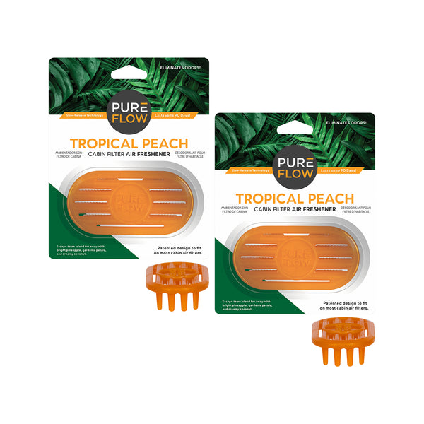 Tropical Peach, PUREFLOW Cabin Filter Air Freshener with Odor Eliminator