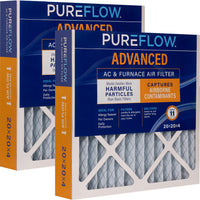 Load image into Gallery viewer, PUREFLOW Home Air Filter MERV 11, 20x20x4 Furnace Filter, 4 Layer High Efficiency Filtration for Dust, Smoke, Fumes, Pollutants (2 - Pack)