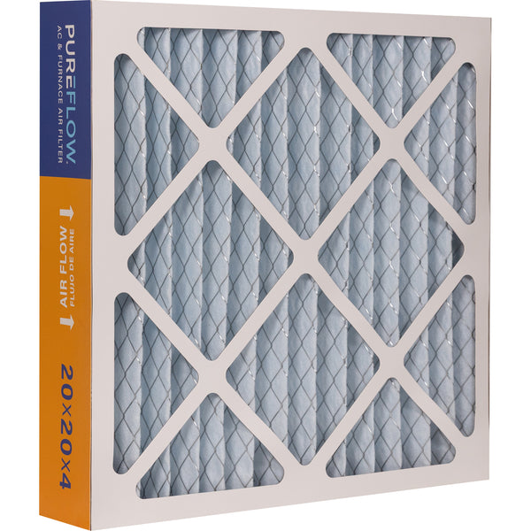 PUREFLOW Home Air Filter MERV 11, 20x20x4 Furnace Filter, 4 Layer High Efficiency Filtration for Dust, Smoke, Fumes, Pollutants (2 - Pack)