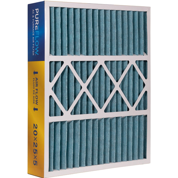 PUREFLOW, Home Furnace Air Filter 20x25x5, with 4 Layers of Advanced Filtration Technology, MERV-13 (1 - Pack)
