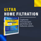 PUREFLOW, Home Furnace Air Filter 24x24x1, with 4 Layers of Advanced Filtration Technology, MERV-13 (2 - Pack)