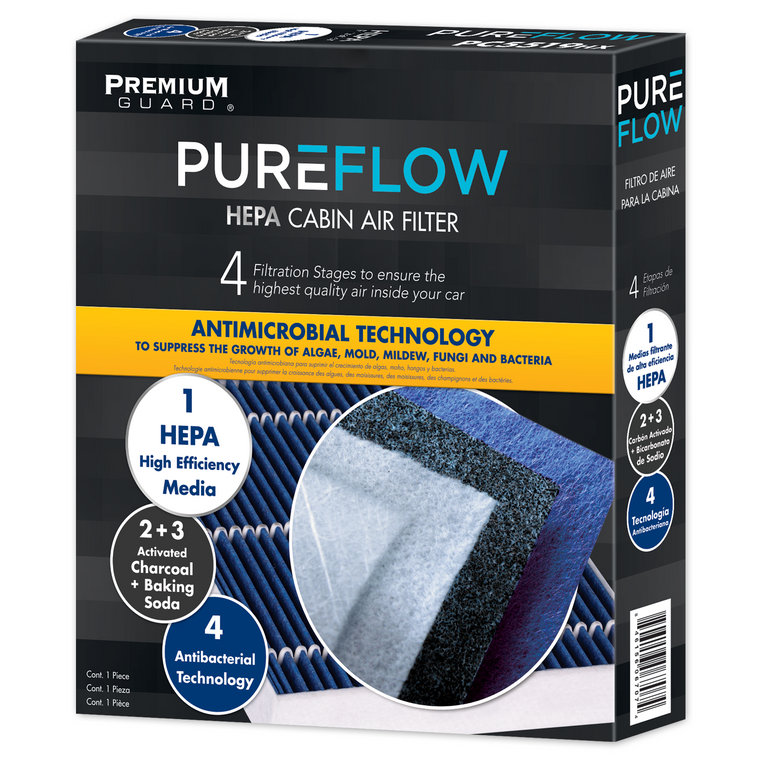 PUREFLOW 2003 BMW 540i Cabin Air Filter with HEPA and Antibacterial Technology, PC5509HX