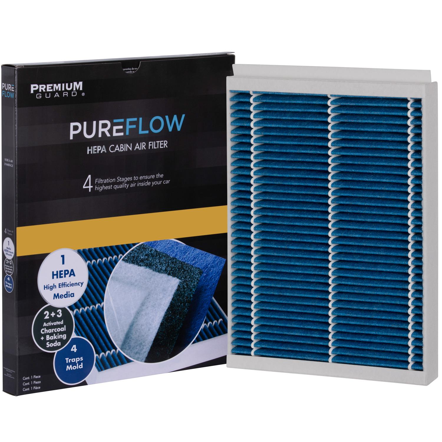 PUREFLOW 2018 Volvo S60 Cross Country Cabin Air Filter with HEPA and Antibacterial Technology, PC5840HX