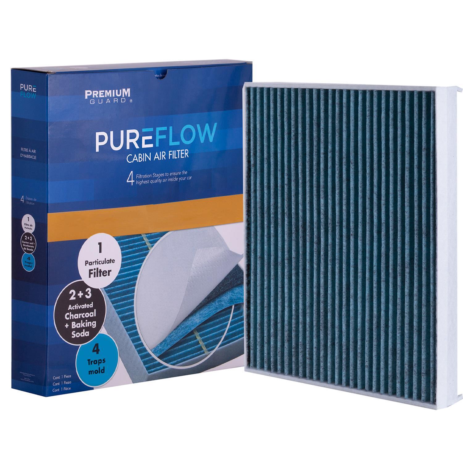 PUREFLOW 2017 Ford F-550 Super Duty Cabin Air Filter with Antibacterial Technology, PC8214X