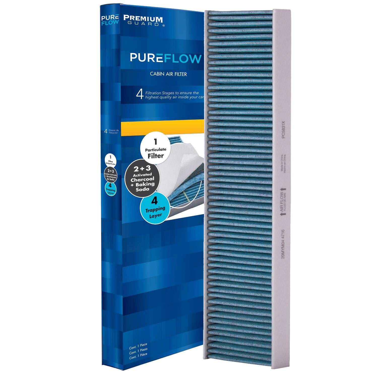 PUREFLOW 2013 Mini Cooper Cabin Air Filter with Antibacterial Technology, PC5831X
