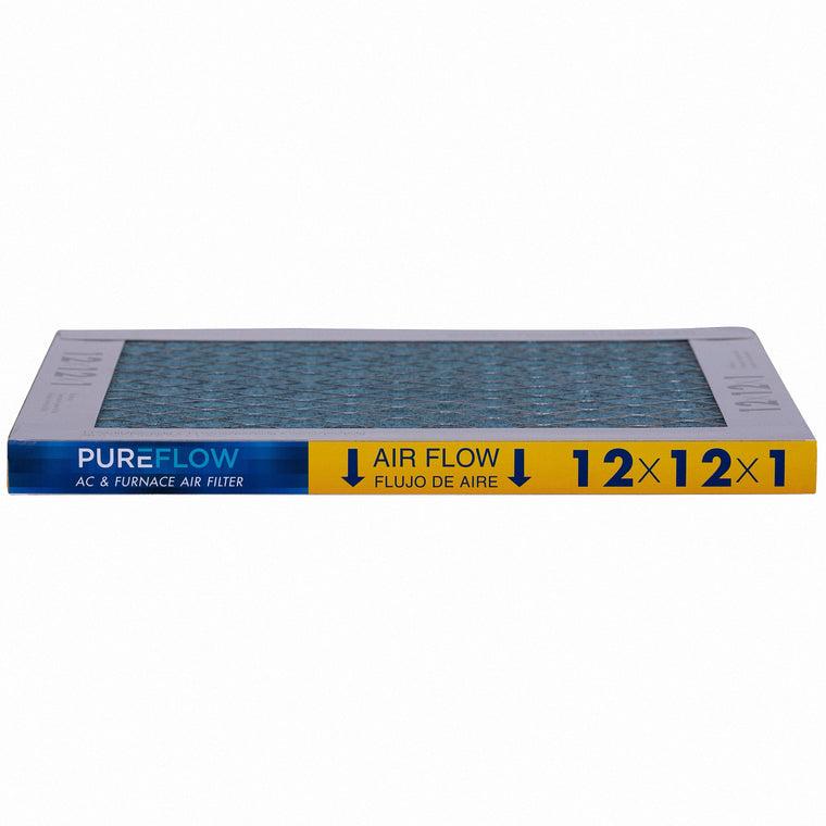 PUREFLOW, Home Furnace Air Filter 12x12x1, with 4 Layers of Advanced Filtration Technology, MERV-13 (2 - Pack)