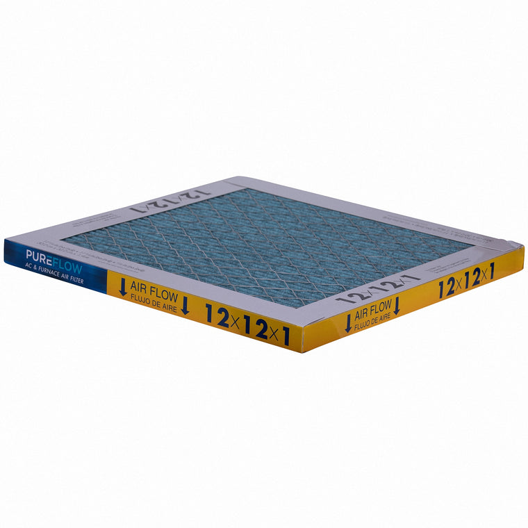 PUREFLOW, Home Furnace Air Filter 12x12x1, with 4 Layers of Advanced Filtration Technology, MERV-13 (2 - Pack)