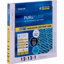 PUREFLOW, Home Furnace Air Filter 12x12x1, with 4 Layers of Advanced Filtration Technology, MERV-13 (2 - Pack)