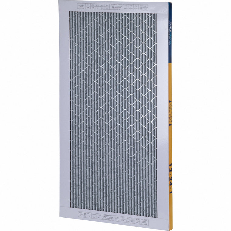 PUREFLOW, Home Furnace Air Filter 12x24x1, with 4 Layers of Advanced Filtration Technology, MERV-13 (2 - Pack)